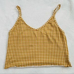 PACSUN GINGHAM CROPPED TANK TOP🤍